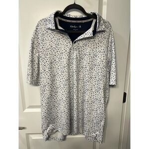 Walter Hagen Print Golf Polo - Navy/White Objects‎ - Men's XL